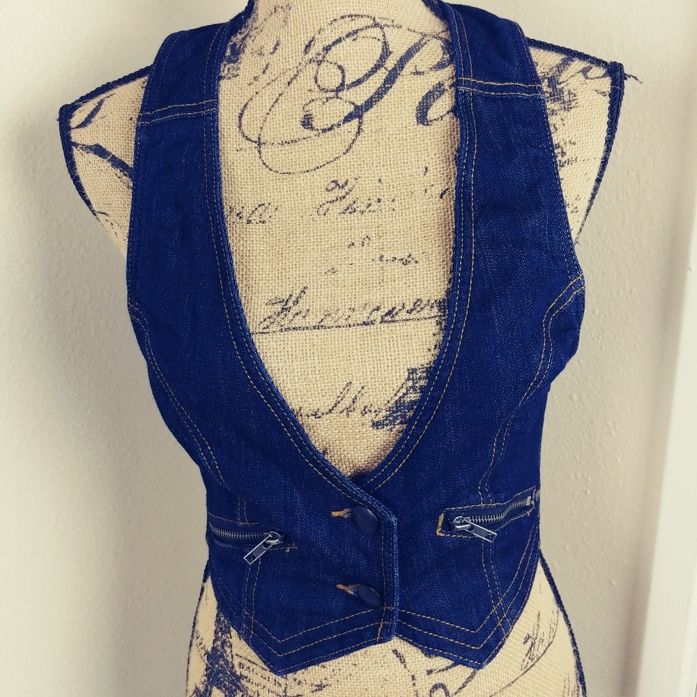 Jean jacket vest